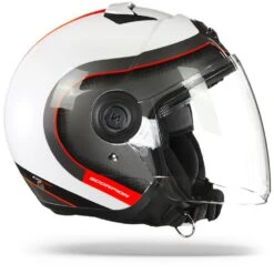 Scorpion EXO-City Roll Pearl White-Red Jet Helmet -Scorpion Scorpion Exo city Roll Pearl White Red.29