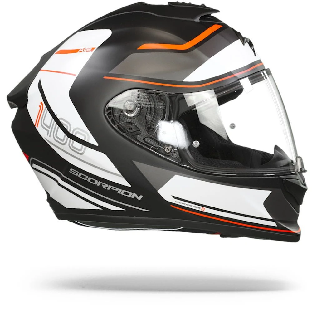 Scorpion EXO-1400 Air Vittoria Matt Black-White Full Face Helmet 6 Scorpion EXO-1400 Air Vittoria Matt Black-White Full Face Helmet - Image 4