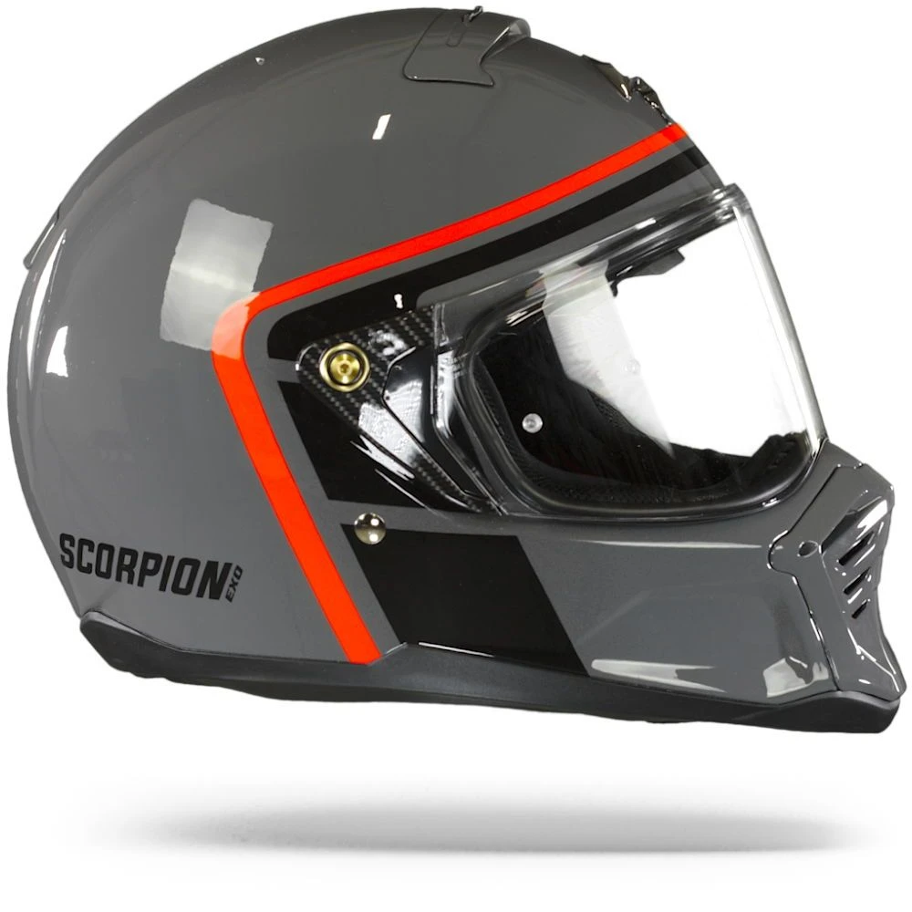 Scorpion EXO-HX1 Nostalgia Cement Grey-Black-Red Full Face Helmet 6 Scorpion EXO-HX1 Nostalgia Cement Grey-Black-Red Full Face Helmet - Image 4