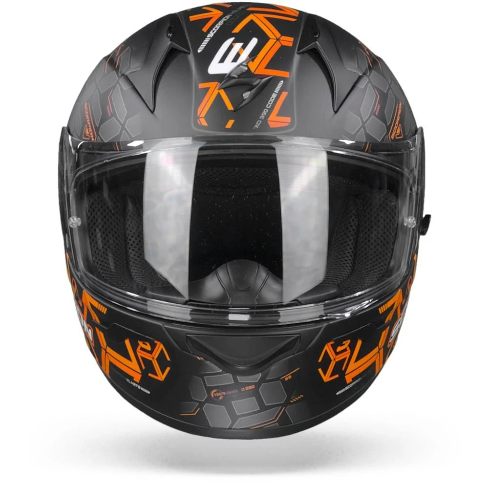 Scorpion EXO-390 Cube Matt Black Orange Full Face Helmet 4 Scorpion EXO-390 Cube Matt Black Orange Full Face Helmet - Image 2