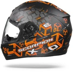 Scorpion EXO-390 Cube Matt Black Orange Full Face Helmet 13 Scorpion EXO-390 Cube Matt Black Orange Full Face Helmet -Scorpion ScorpionExo 390CubeMattBlackOrangeGlossy.11