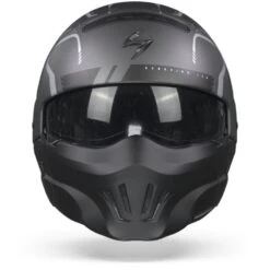 Scorpion EXO-Combat Evo Ram Matt Matt Dark Grey Silver Multi Helmet -Scorpion ScorpionExo CombatEvoRamMattDarkGreySilverJet.01 1