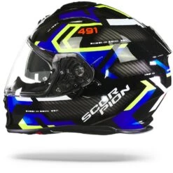 Scorpion EXO-491 Spin Black Blue Neon Yellow Full Face Helmet -Scorpion Scorpion EXO 491 Spin Black Blue Neon Yellow.11