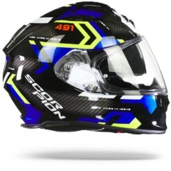 Scorpion EXO-491 Spin Black Blue Neon Yellow Full Face Helmet -Scorpion Scorpion EXO 491 Spin Black Blue Neon Yellow.29