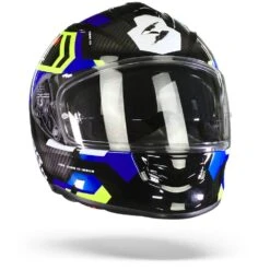 Scorpion EXO-491 Spin Black Blue Neon Yellow Full Face Helmet -Scorpion Scorpion EXO 491 Spin Black Blue Neon Yellow.35