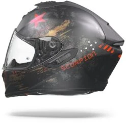 Scorpion EXO-1400 Air Asio Matt Black Red Full Face Helmet -Scorpion Scorpionexo 1400airasiomattblackred.11
