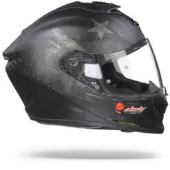 Scorpion EXO-1400 Air Asio Matt Black Silver Full Face Helmet -Scorpion Scorpionexo 1400airasiomattblacksilver.29