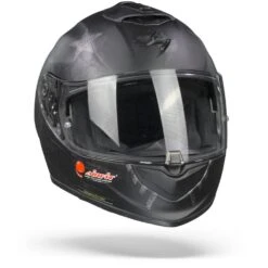 Scorpion EXO-1400 Air Asio Matt Black Silver Full Face Helmet -Scorpion Scorpionexo 1400airasiomattblacksilver.35