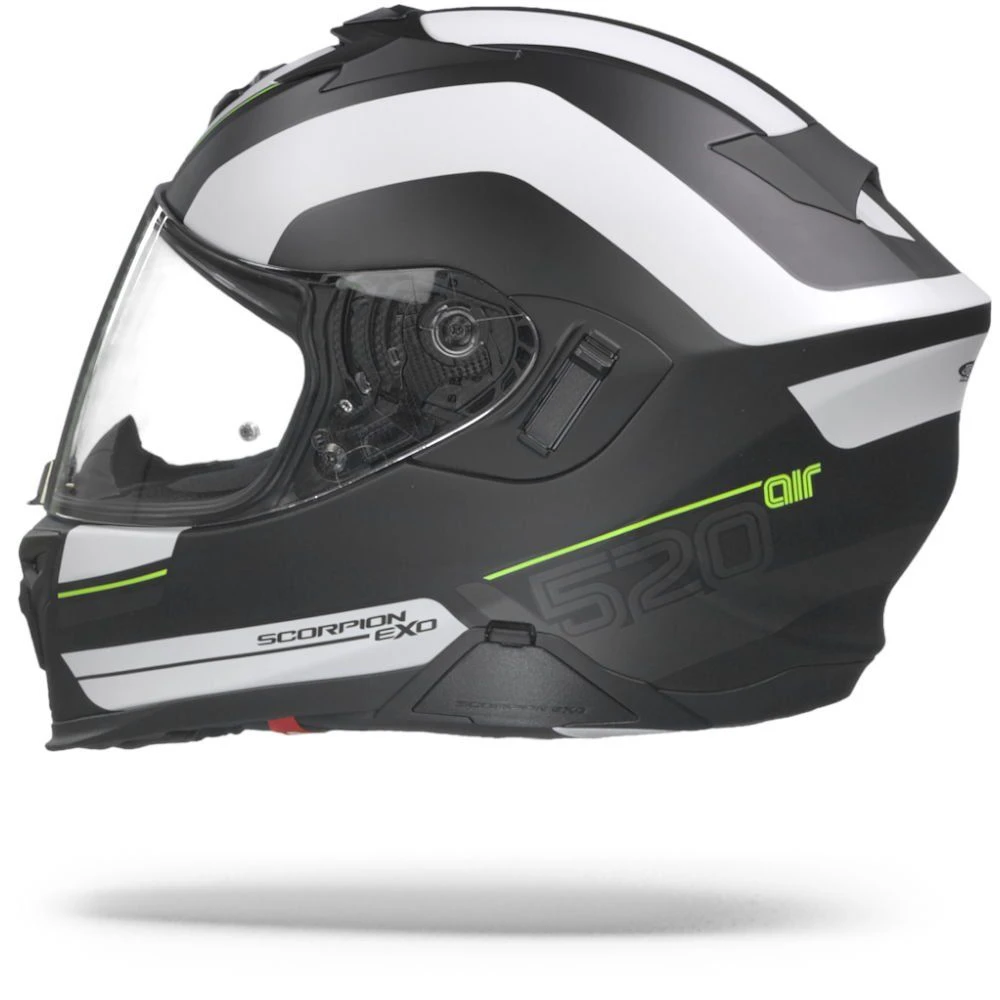 Scorpion EXO-520 Air Lemans Matt Black Silver White Full Face Helmet 8 Scorpion EXO-520 Air Lemans Matt Black Silver White Full Face Helmet - Image 6