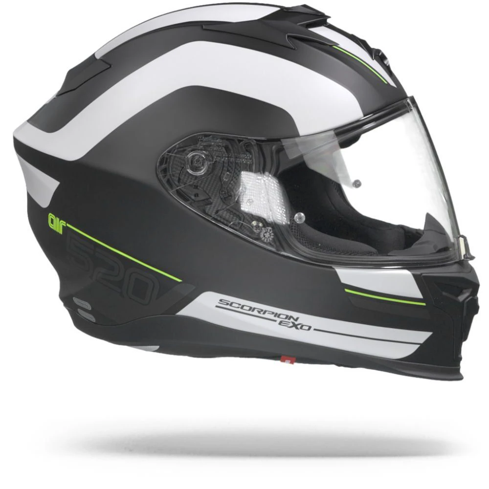 Scorpion EXO-520 Air Lemans Matt Black Silver White Full Face Helmet 6 Scorpion EXO-520 Air Lemans Matt Black Silver White Full Face Helmet - Image 4