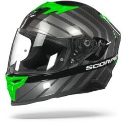 Scorpion EXO-520 Air Shade Black Green Full Face Helmet -Scorpion Scorpionexo 520airshadeblackgreen.07