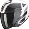 Scorpion EXO-S1 Cross-Ville White Black Silver Jet Helmet 1 Scorpion EXO-S1 Cross-Ville White Black Silver Jet Helmet -Scorpion a scorpionexos1 crossville whiblasil getstung