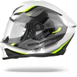 Scorpion EXO-1400 Air Attune White Neon Yellow Full Face Helmet 11 Scorpion EXO-1400 Air Attune White Neon Yellow Full Face Helmet -Scorpion exo 1400 attune 3wt glossy.10 1