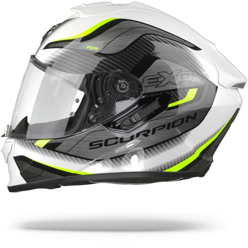 Scorpion EXO-1400 Air Attune White Neon Yellow Full Face Helmet 6 Scorpion EXO-1400 Air Attune White Neon Yellow Full Face Helmet - Image 4