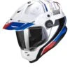 Scorpion ADF-9000 Air Desert White-Blue-Red Adventure Helmet