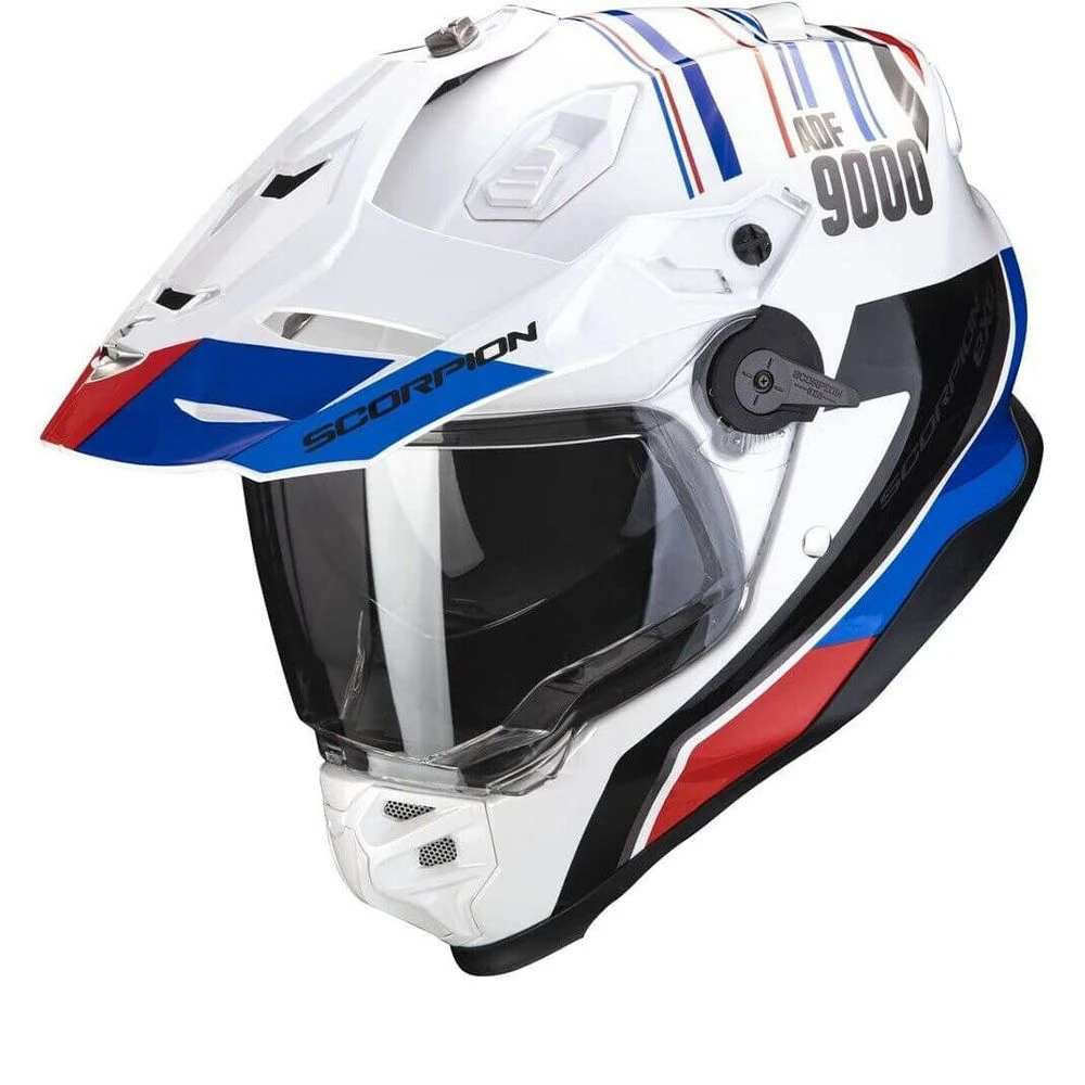 Scorpion ADF-9000 Air Desert White-Blue-Red Adventure Helmet 3 Scorpion ADF-9000 Air Desert White-Blue-Red Adventure Helmet