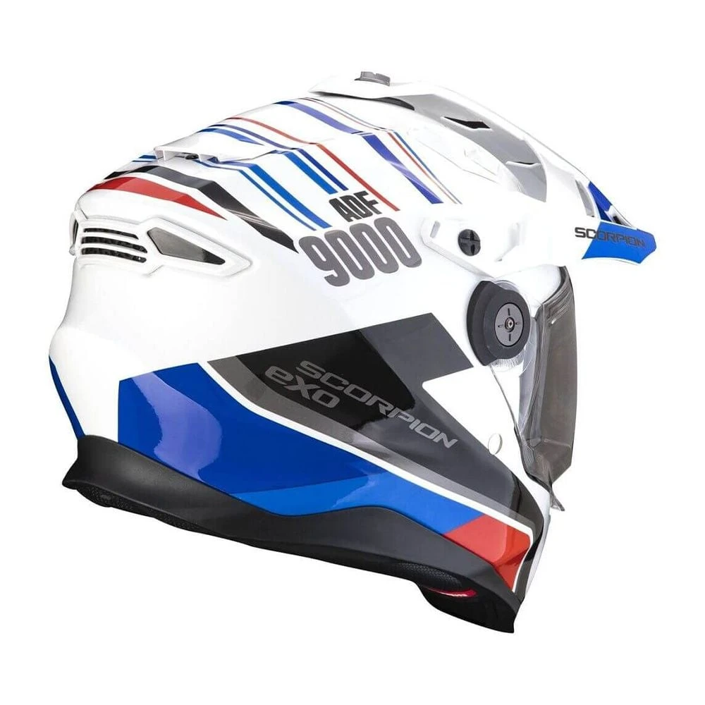 Scorpion ADF-9000 Air Desert White-Blue-Red Adventure Helmet 4 Scorpion ADF-9000 Air Desert White-Blue-Red Adventure Helmet - Image 2