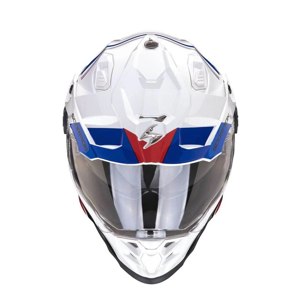 Scorpion ADF-9000 Air Desert White-Blue-Red Adventure Helmet 5 Scorpion ADF-9000 Air Desert White-Blue-Red Adventure Helmet - Image 3
