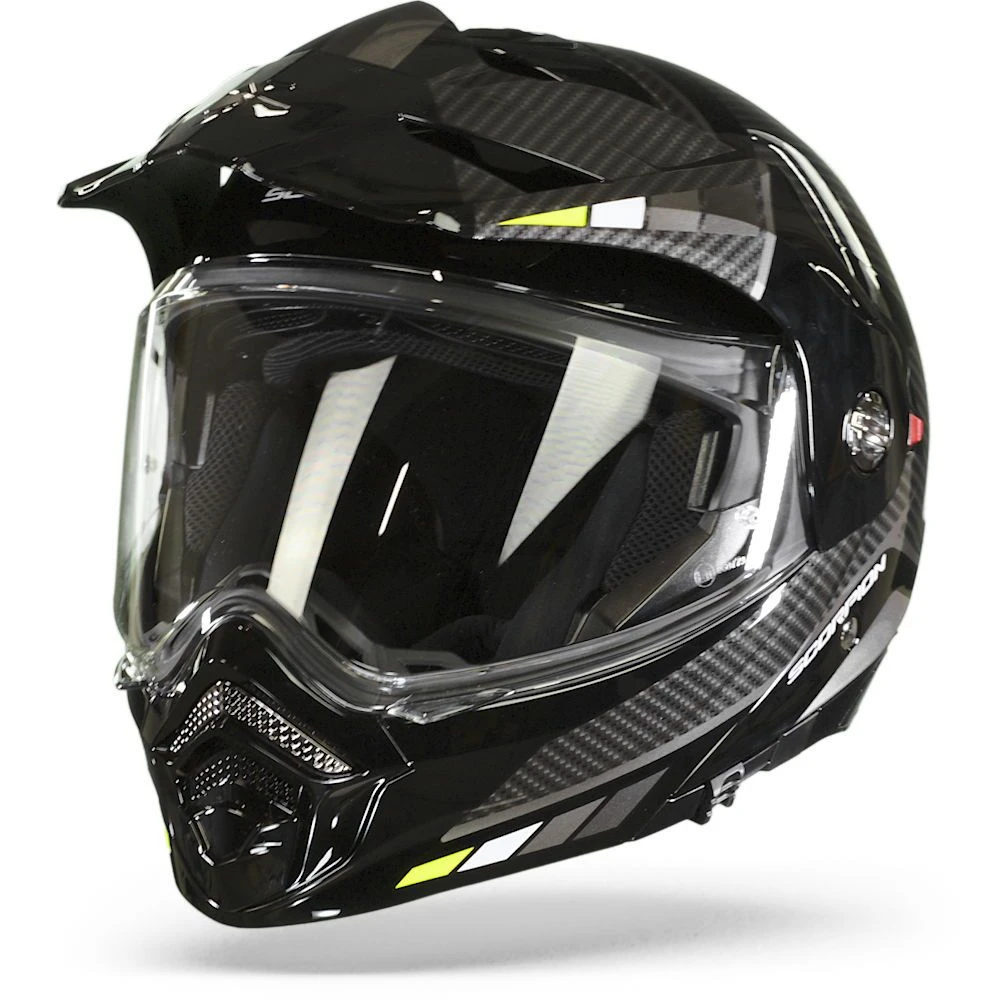 Scorpion ADX-2 Camino Black-Silver-Neon Yellow Adventure Helmet 3 Scorpion ADX-2 Camino Black-Silver-Neon Yellow Adventure Helmet
