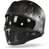 Scorpion Covert-X Tattoo Matt Black-Silver Jet Helmet -Scorpion scorpion covert x tattoo matt black silver frontpage