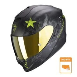 Scorpion EXO-1400 Air Asio Matt Black Neon Yellow Full Face Helmet