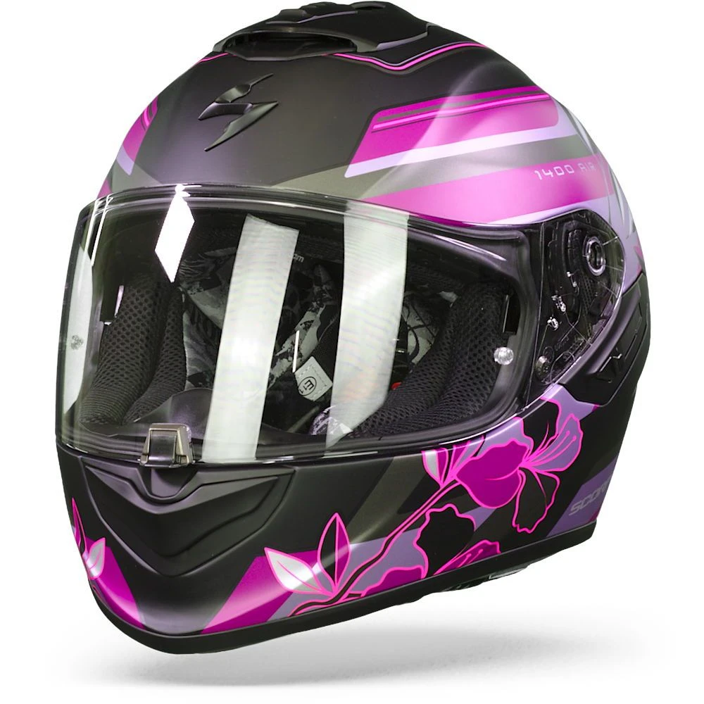 Scorpion EXO-1400 Air Gaia Matt Black-Pink Full Face Helmet 3 Scorpion EXO-1400 Air Gaia Matt Black-Pink Full Face Helmet