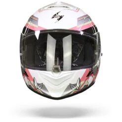 Scorpion EXO-1400 Air Gaia Pearl White-Pink-Green Full Face Helmet -Scorpion scorpion exo 1400 air gaia pearl white pink green.01