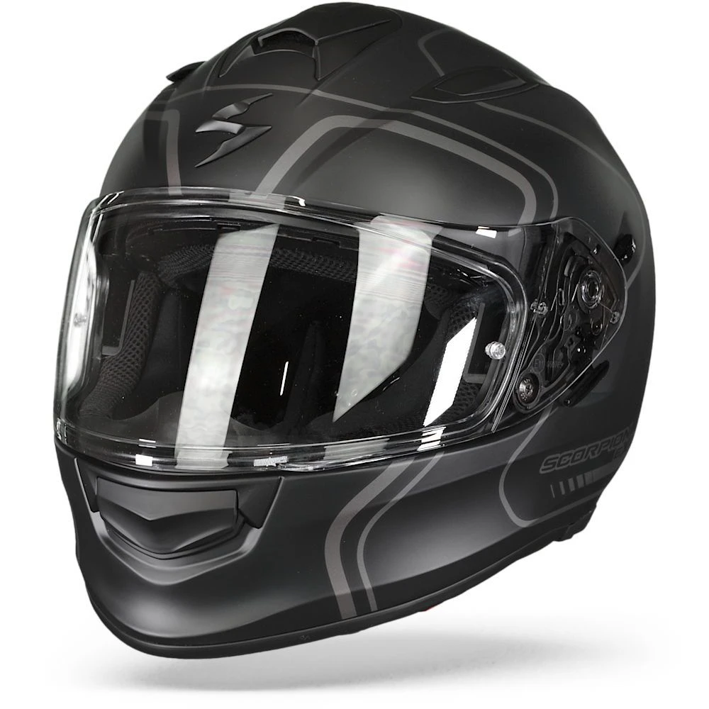 Scorpion EXO-491 West Matt Black Silver Full Face Helmet 3 Scorpion EXO-491 West Matt Black Silver Full Face Helmet