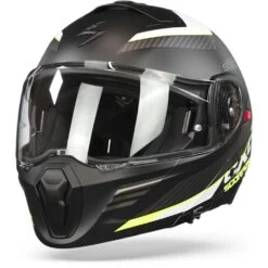 Scorpion EXO-930 Navig Matt Black-Neon Yellow Modular Helmet