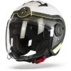 Scorpion EXO-City Roll Pearl White-Neon Yellow Jet Helmet