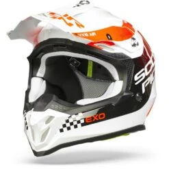 Scorpion VX-16 Air Soul White-Red Offroad Helmet