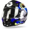 Scorpion EXO-491 Spin Black Blue Neon Yellow Full Face Helmet