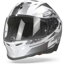 Scorpion EXO-520 Air Cover White Silver Full Face Helmet