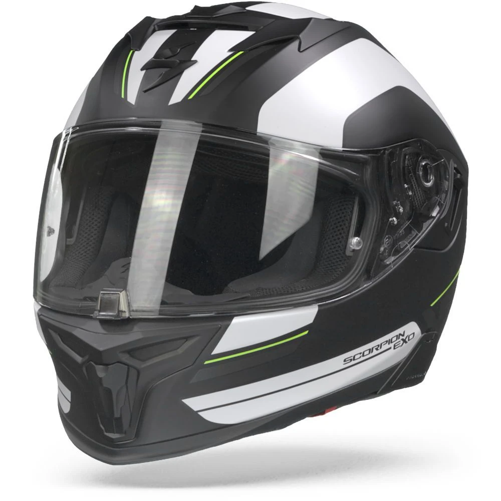 Scorpion EXO-520 Air Lemans Matt Black Silver White Full Face Helmet 3 Scorpion EXO-520 Air Lemans Matt Black Silver White Full Face Helmet