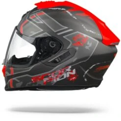 Scorpion EXO-1400 Air Spatium Matt Silver Red Full Face Helmet -Scorpion scorpionexo1400spartiummattsilverred.11